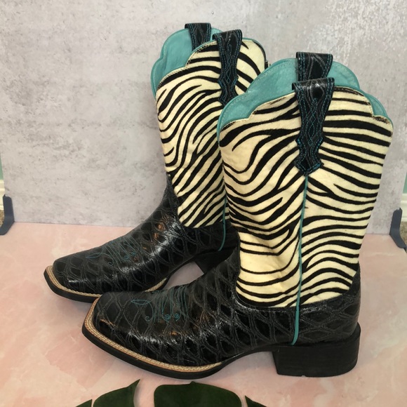 ariat zebra boots